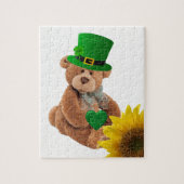 St. Patrick's Day Jigzaag Puzzle Teddy Bear Legpuzzel (Verticaal)
