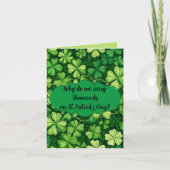 "St. Patrick's Day" Joking Groet Kaart (Voorkant)