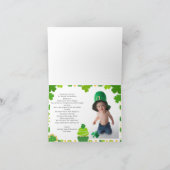 St. Patrick's Day Jongens Verjaardag Shamrocks Fot Bedankkaart (Binnen)