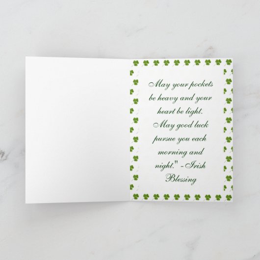 St. Patrick's Day Kaart (Binnen)