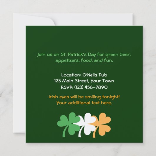 St. Patrick's Day Kaart (Achterkant)