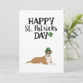 St. Patrick's Day kaart 5 x 7 Boxer hond (Staand voorkant)