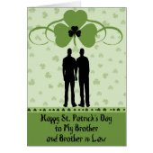 St. Patrick's Day Kaart, broeder & broer in Law (Voorkant)