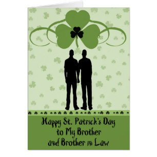 St. Patrick's Day Kaart, broeder & broer in Law