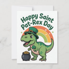 St. Patrick's Day kaart Cute Dino