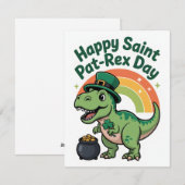 St. Patrick's Day kaart Cute Dino (Voorkant / Achterkant)
