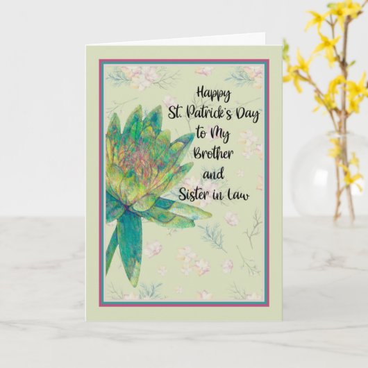 St. Patrick's Day Kaart for Brother & Sister in La (Gele Bloem)