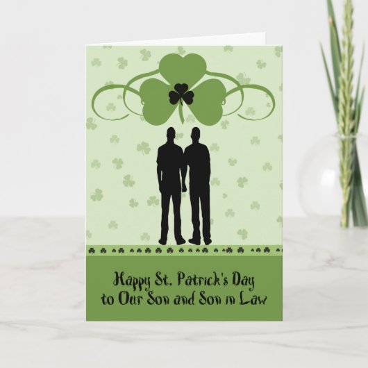St. Patrick's Day Kaart for Son & Son in Law (Voorkant)