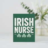 St. Patrick's Day Kaart Ierse Verpleegster (Staand voorkant)