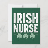 St. Patrick's Day Kaart Ierse Verpleegster (Voorkant)
