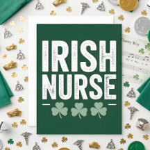 St. Patrick's Day Kaart Ierse Verpleegster