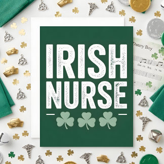St. Patrick's Day Kaart Ierse Verpleegster