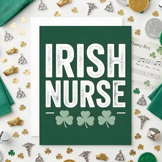 St. Patrick's Day Kaart Ierse Verpleegster
