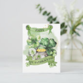 St. Patrick's Day Kaart Lucky Shamrock (Staand voorkant)