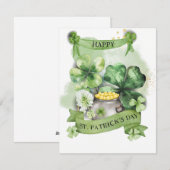 St. Patrick's Day Kaart Lucky Shamrock (Voorkant / Achterkant)