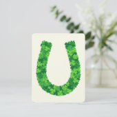 St. Patrick's Day Kaart Lucky U Shamrock (Staand voorkant)