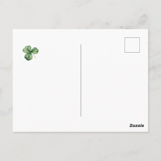 St. Patricks Day-kaart met Cute Leprechaun Dog Briefkaart (Achterkant)