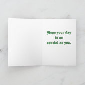 St. Patrick's Day Kaart met  dame (Binnen)