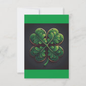 St. Patrick's Day Kaart met een klavertje vier (Voorkant)