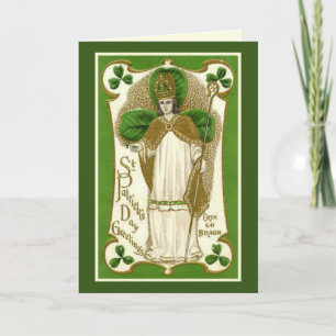St. Patrick's Day kaart met gebed en vers binnenin