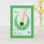 St. Patrick's Day Kaart met Gold Design (Gele Bloem)