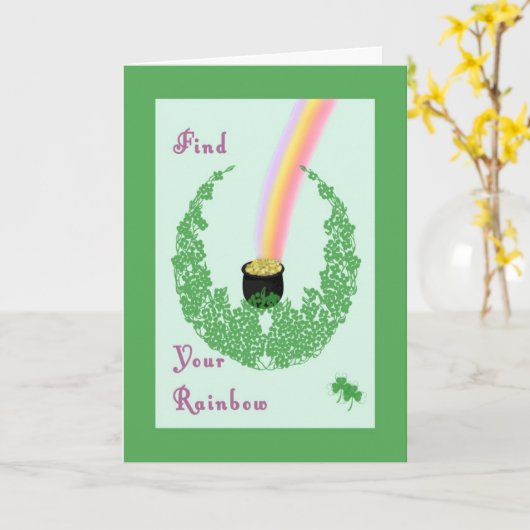 St. Patrick's Day Kaart met Gold Design (Gele Bloem)