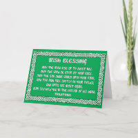 St Patrick's Day Kaart met Ierse zegen 1