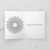 St Patrick's Day Kaart met Ierse zegen op groen (Binnen)