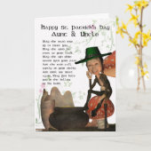 St. Patrick's Day Kaart met Leprechaun Tante & Unc (Gele Bloem)