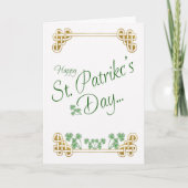 St Patrick's Day Kaart met Shamrock Keltische knoo (Voorkant)