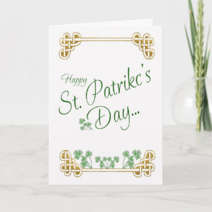 St Patrick's Day Kaart met Shamrock Keltische knoo
