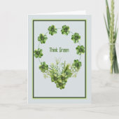 St. Patrick's Day Kaart met Shamrock Wreath (Voorkant)
