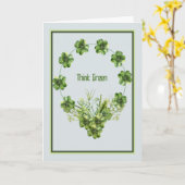 St. Patrick's Day Kaart met Shamrock Wreath (Gele Bloem)