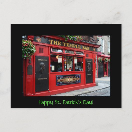 St. Patrick's Day kaart met Temple Bar (Voorkant)