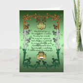 St. Patrick's Day Kaart met zegen, Shamrock (Voorkant)