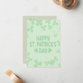 St. Patrick's Day Kaart Notitiekaartje (Voorkant / Achterkant in situ)