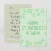 St. Patrick's Day Kaart Notitiekaartje (Voorkant / Achterkant)