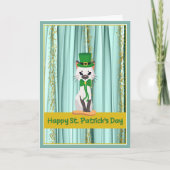 St. Patricks Day Kaart van Pet Cat (Voorkant)