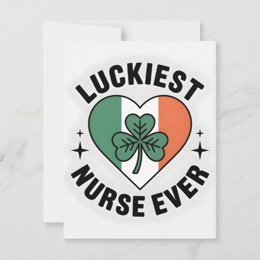 St. Patrick's Day Kaart Verpleegster Echtgenote (Voorkant)