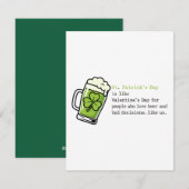 St. Patrick's Day kaart voor bierliefhebbers (Voorkant / Achterkant)