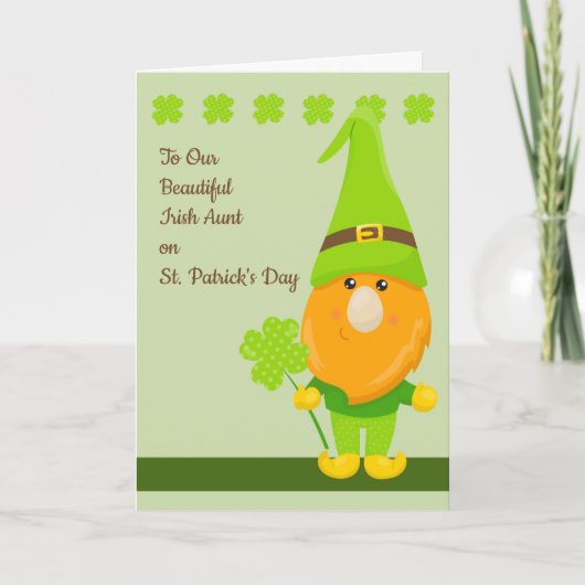 St. Patrick's Day Kaart voor Irish tante (Voorkant)