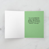 St Patricks Day Kaart voor je zuster Shamrocks (Binnen)