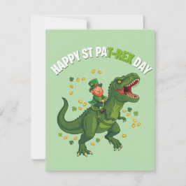 St. Patrick's Day kaart voor jongens Dinosaur