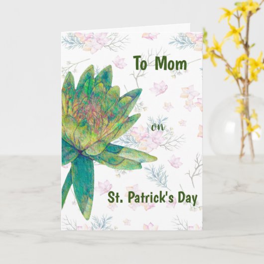 St. Patrick's Day Kaart voor mam (Gele Bloem)