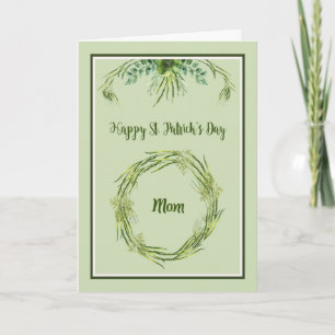 St. Patrick's Day Kaart voor mam met Herb Design