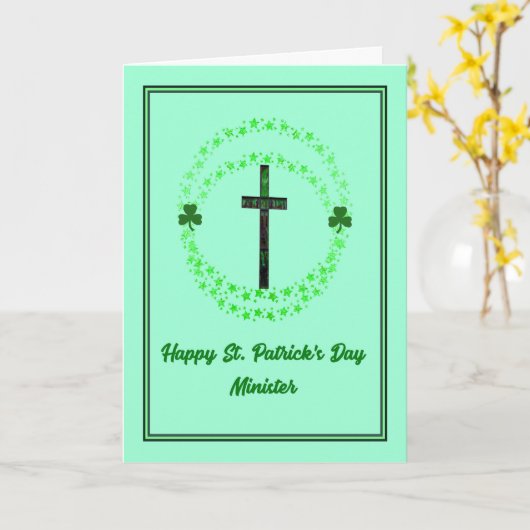 St. Patrick's Day Kaart voor minister van Kruiseli (Gele Bloem)