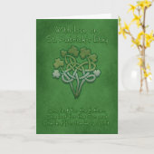 St. Patrick's Day Kaarten Celtic Shamrock (Gele Bloem)