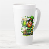 St. Patrick's Day Kabouter Bier Design-65218 Latte Mok (Rechterhoek)