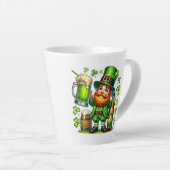 St. Patrick's Day Kabouter Bier Design-65218 Latte Mok (Rechterhoek)