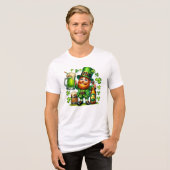 St. Patrick's Day Kabouter Bier Design-65218 Tri-Blend Shirt (Voorkant volledig)